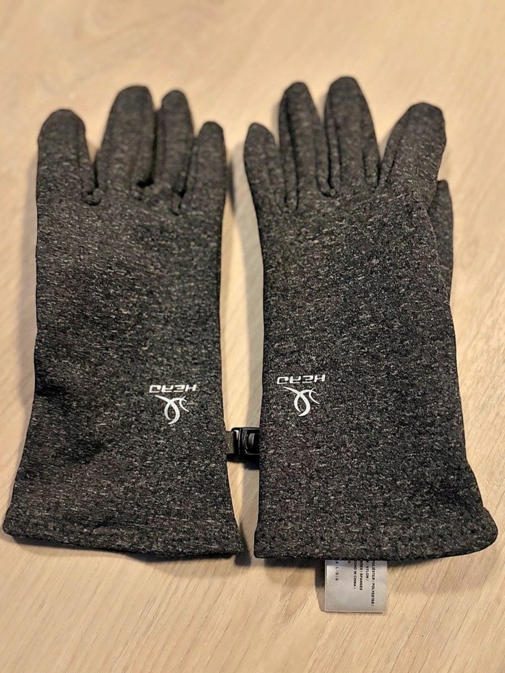 HEAD Women's Heather Gray Sensatec Touchscreen Running Gloves Size Large